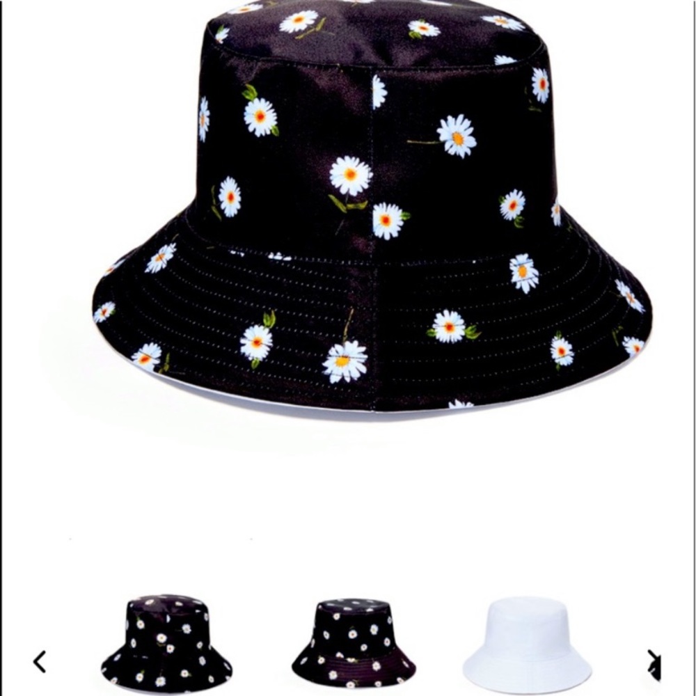 Alice + Olivia reversible daisy bucket hat - Picture 2 of 9